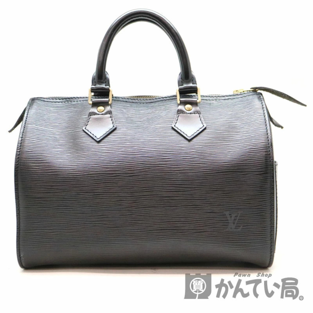 Louis Vuitton Leather Handbag Epi Bag Boston Black Noir Speedy - Picture 2 of 6